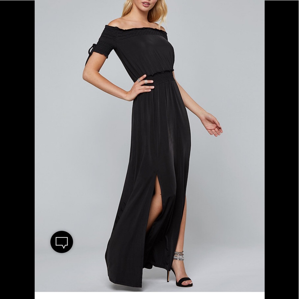 Bebe OFF SHOULDER MAXI DRESS